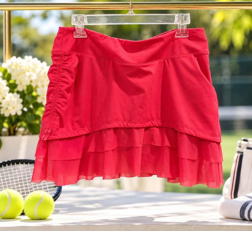 Fila Ruffle Tennis Skort Size XL Pink Athletic Sz XL